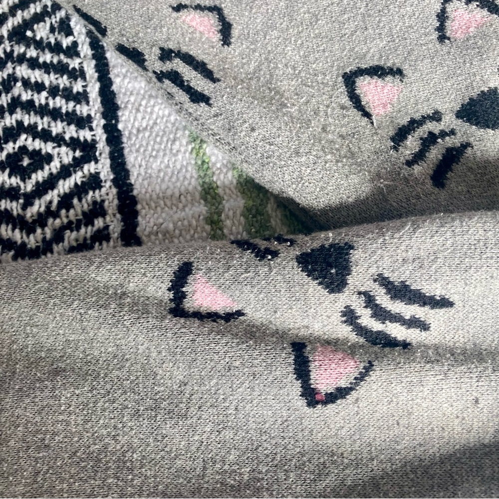 Thinkgeek Gray Cat Open Front Hooded Cardigan Swe… - image 6